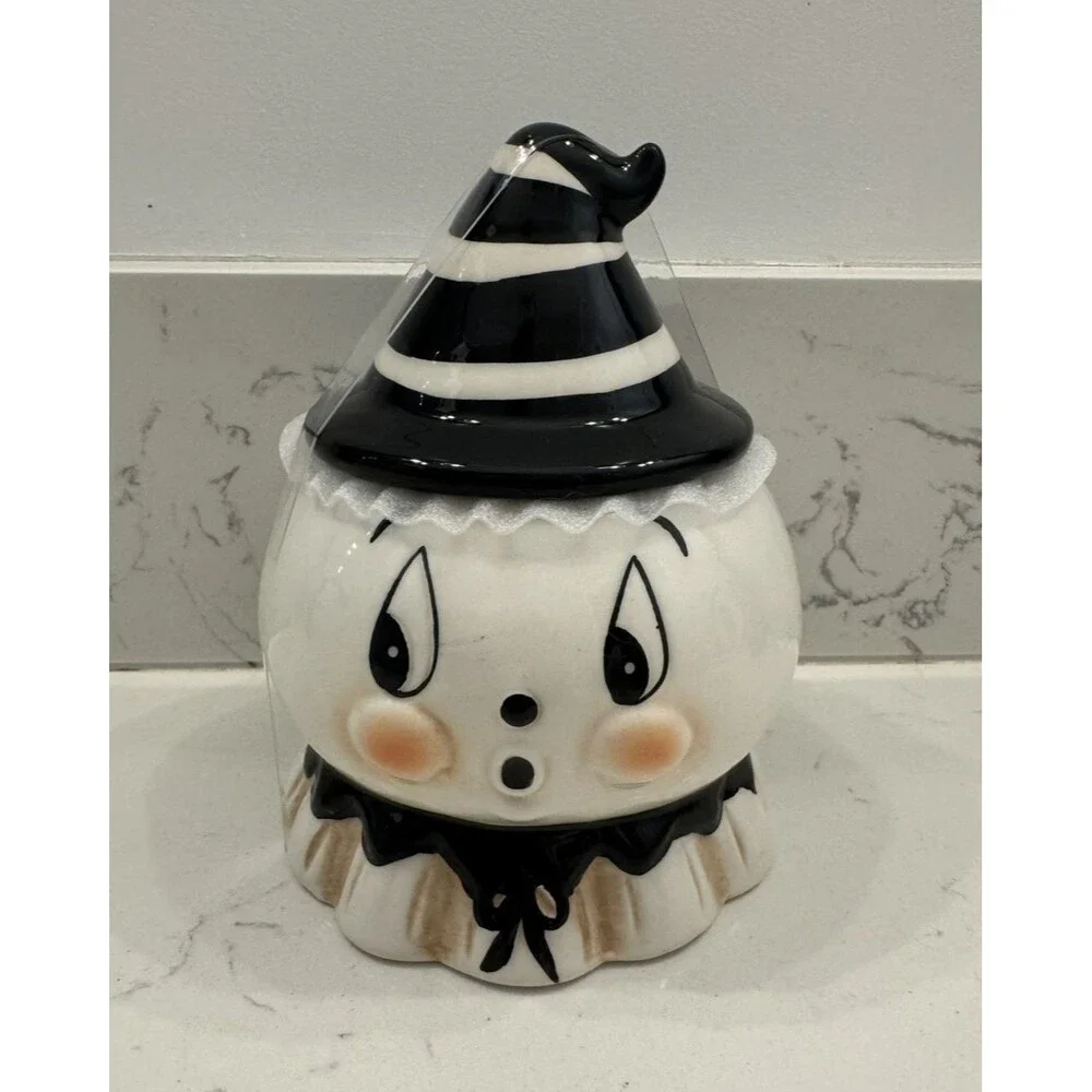Johanna Parker Gus The Ghost Small Canister Witch Hat Candy Jar NEW